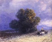 Ivan Aivazovsky Ox Cart Crossing a Flooded Plain Sweden oil painting artist